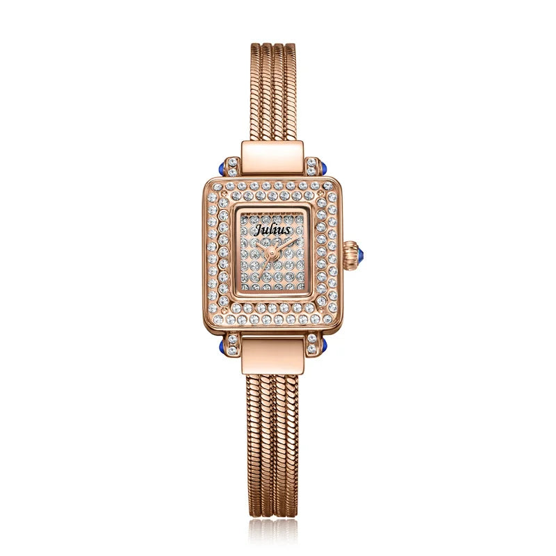 Top Julius Mini Lady Women's Watch Japan Quartz Elegant Fashion Hours Clock Dress Bracelet Chain School Girl's Birthday Gift