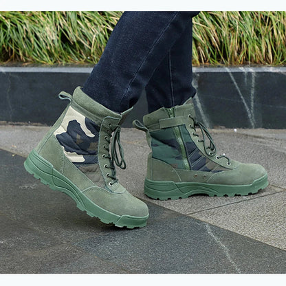 Men's Boots 2026 New Tactical Boots Special Force Desert Combat Boots Men Work Shoes Outdoor Hiking Ankle Boots
