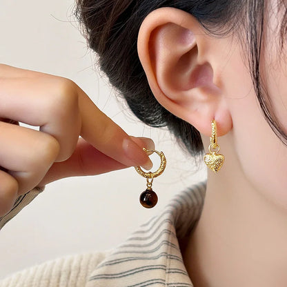 New 925 Sterling Silver Hoop Earrings Pearl Droplet Irregular Vintage Punk For Women Girl Gift Jewelry Dropshipping Wholesale