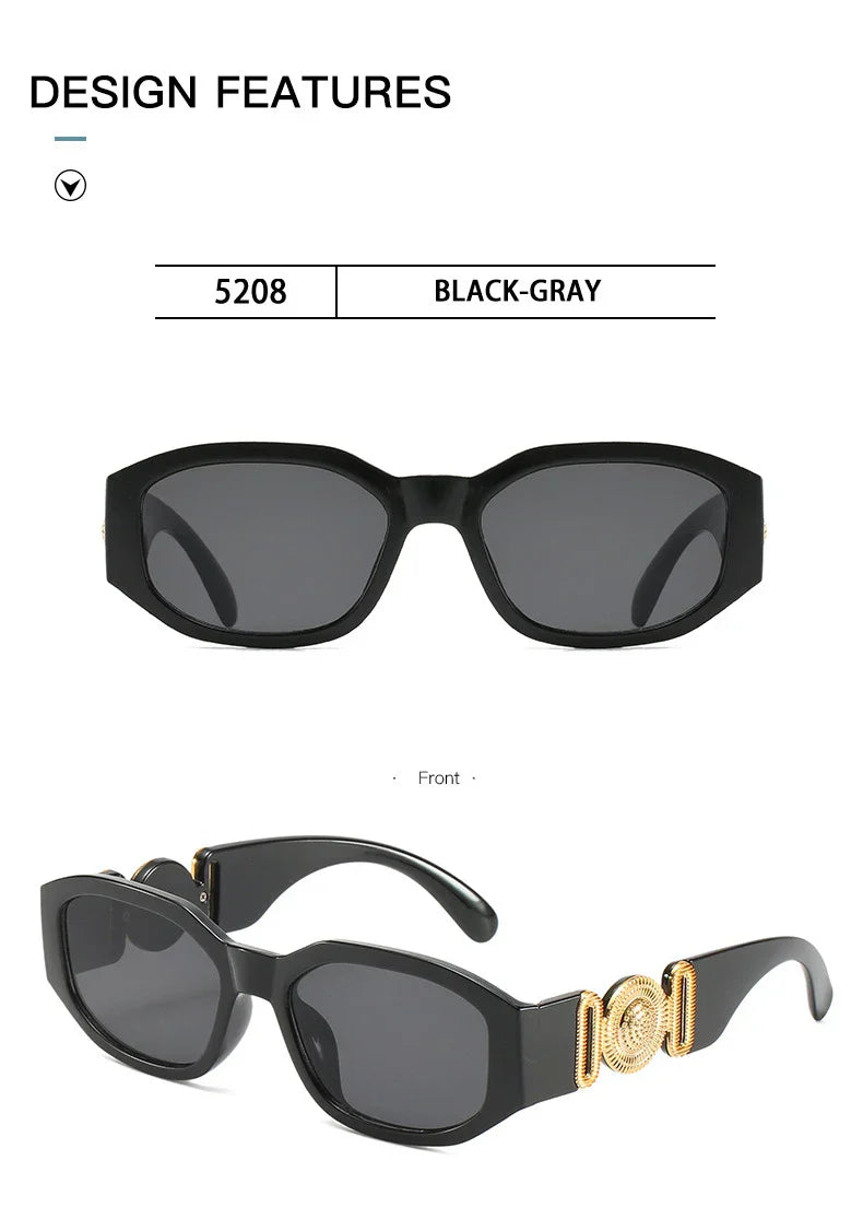 Vintage Square Luxury Small Frame Sunglasses Men Women Rectangle Brand Design Fashion Square Sun Glasses Shades Vintage Glasses