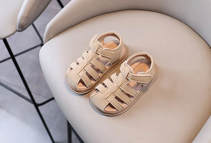 1-6 Years Children Summer Outdoor Beach Shoes Girls Princess Vintage Suede Sandals for Kids Boy 2026 New Arrival Footwear I01121