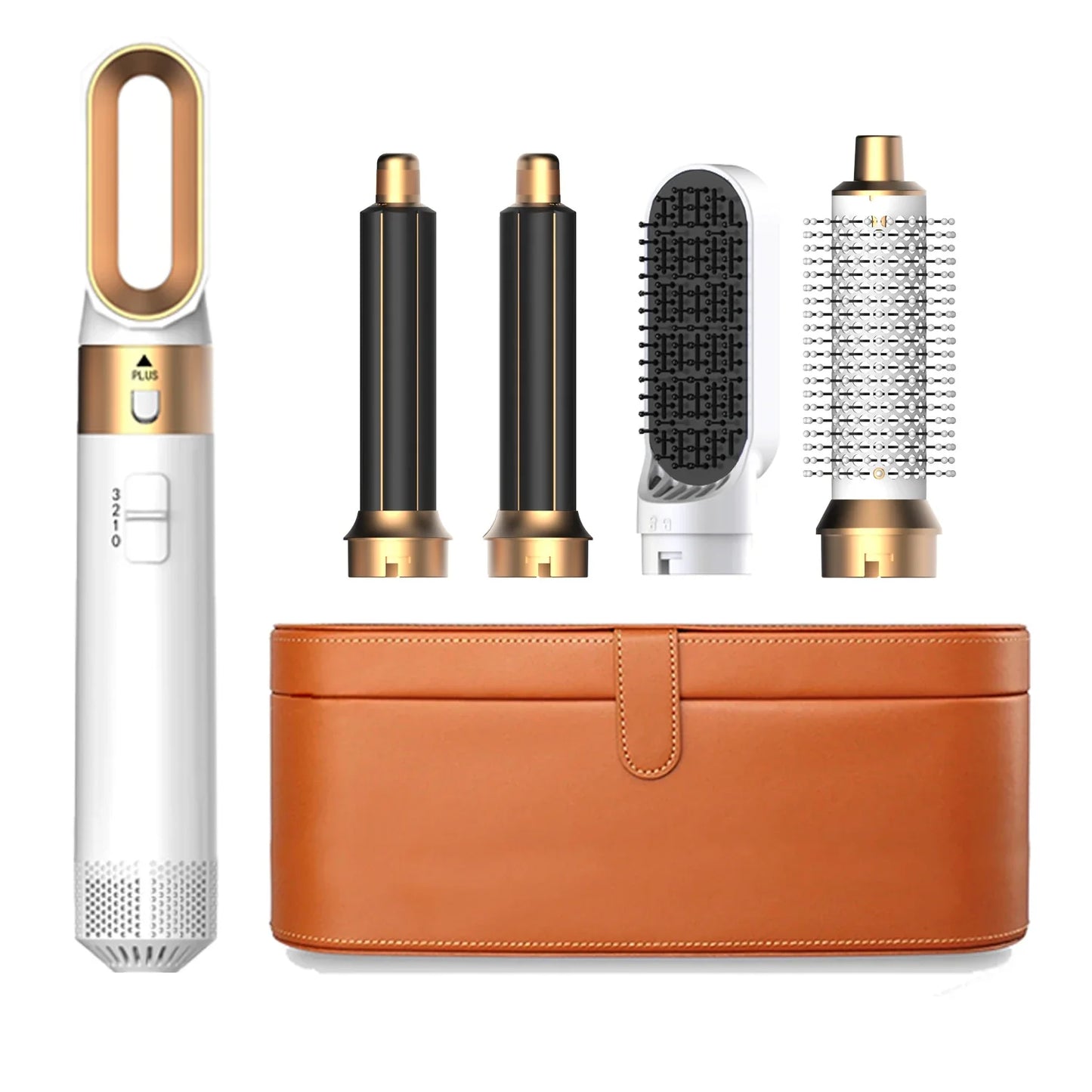 5 In 1 Professional Hair Dryer Hot Air Comb Brush With Curling Iron And Hair Straightener For Salon Quality Hair Styling