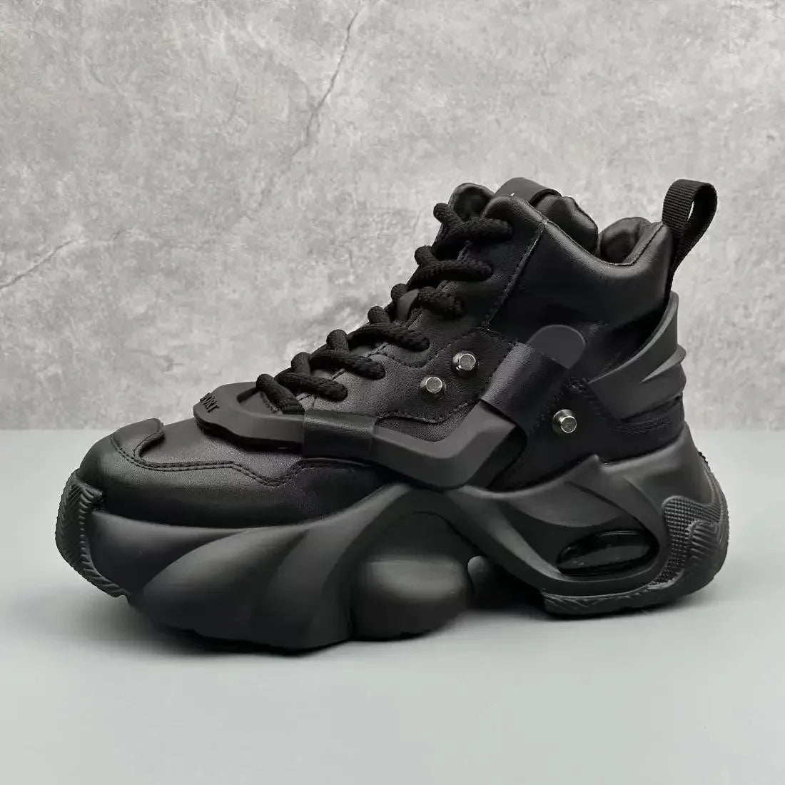 Men's Boots High Top  New Trend Wear-resistant Synthetic Leather Boots Casual Lace Up Height Increasing Fashion Boots 2025
