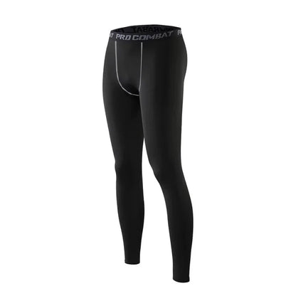 Mens Gym Compression Leggings Sport Training Pants Dry Fit Running Tights Fitness Basketball Jogging Workout Trousers Polyester