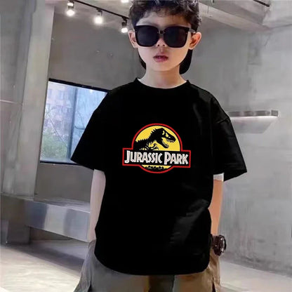 Children T-shirt+Shorts 2P Summer Clothing dinosaur Print Boy Girl Toddler 3-12Yrs Sports Short-Sleeved Casual Fashion Set