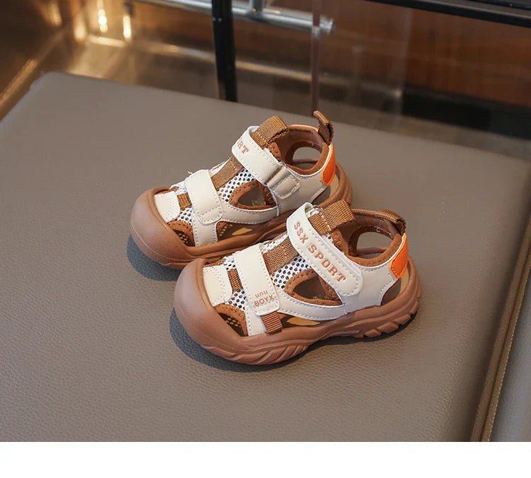 Summer Children Beach Sandals Boys Breathable Mesh Sport Sandals Baby Soft Light Kindergarten Cool Shoes