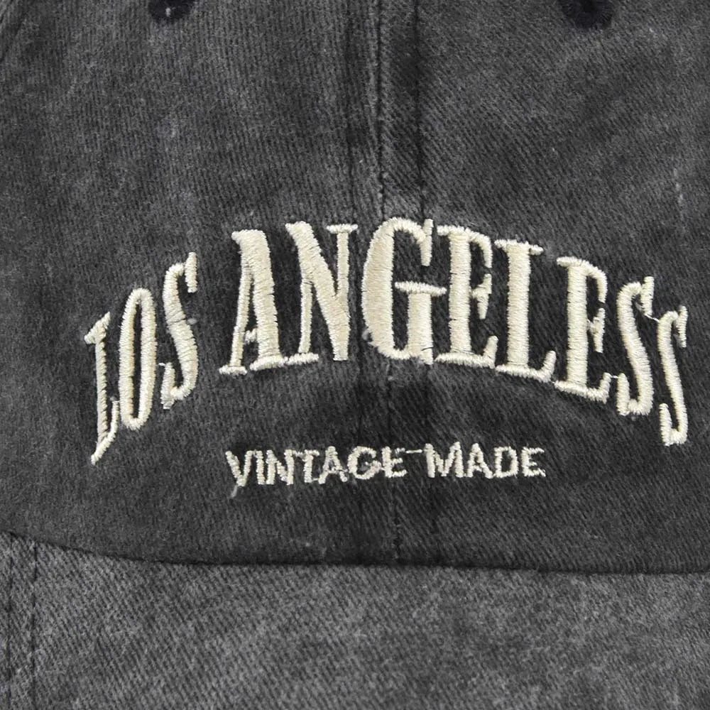 Los Angeles Baseball Cap Men Women Letter Embroidered Hip Hop Hats Vintage Wash Cotton Soft Top Sun Visor Hats Unisex Casual Cap
