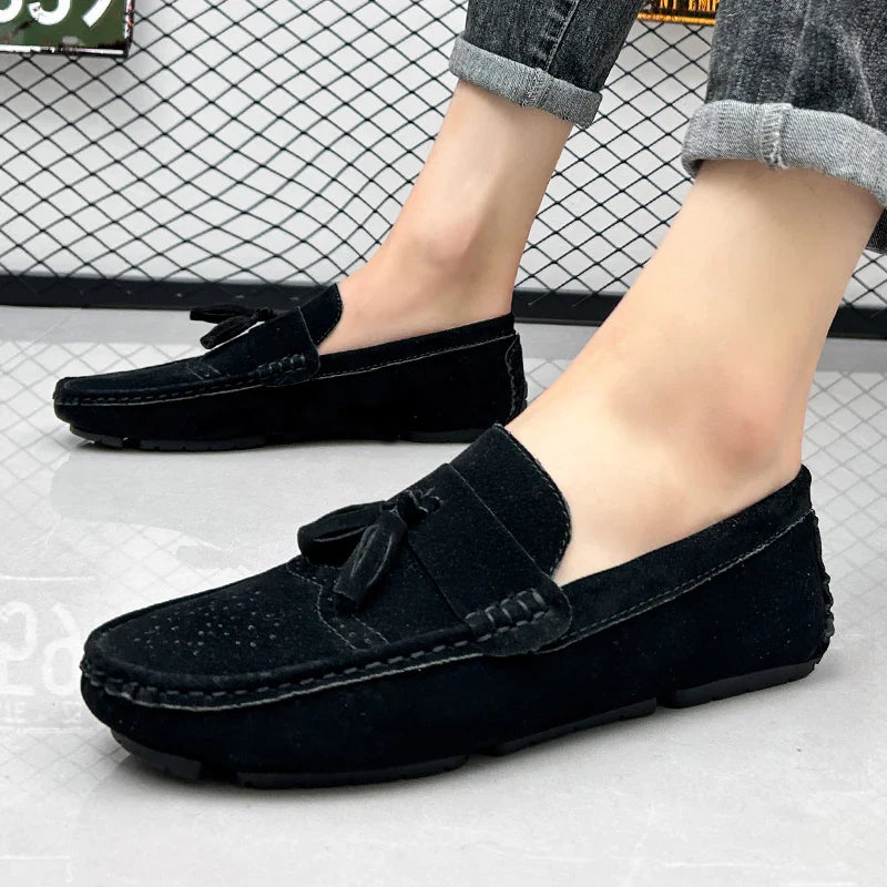 Loafers Men Casual Shoes Tassel Brogue Shoes Men Loafers Moccasins Breathable Slip on Big Size Driving Loafers for Men Shoes