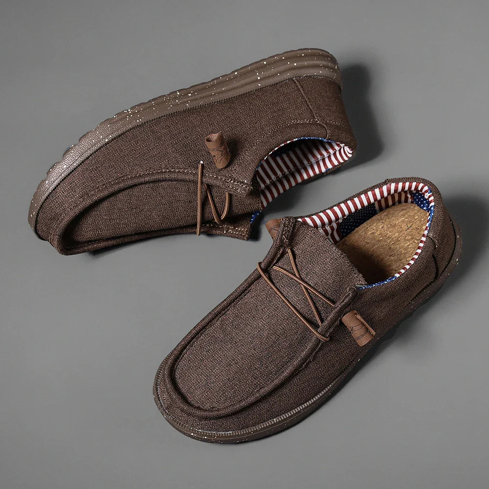 Plus Size Men's Solid Color Breathable Slip On Classic Loafer Shoes Comfy Casual Durable Lightweight Walking Shoes