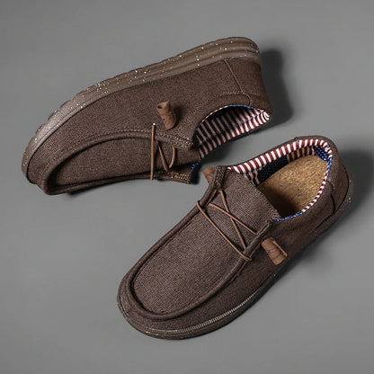 Plus Size Men's Solid Color Breathable Slip On Classic Loafer Shoes Comfy Casual Durable Lightweight Walking Shoes