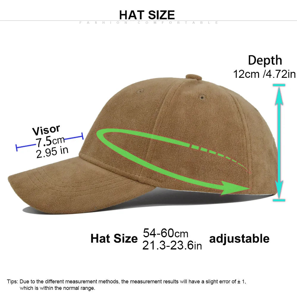 Solid Suede Retro Baseball Caps For Men Women Spring Autumn Street Snapback