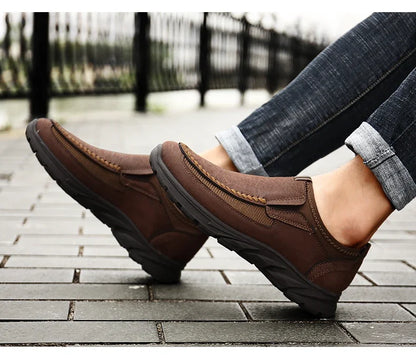Sapatos Casuais Masculinos Respiráveis Mocassins Tênis Moda Confortável Plano Feito à Mão Retrô Lazer Mocassins Sapatos Masculinos