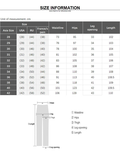 Summer Thin Men's Elastic Cotton Jeans Fashion Gray Comfortable Business Straight Casual Pants Brand Male Clothes Trousers
