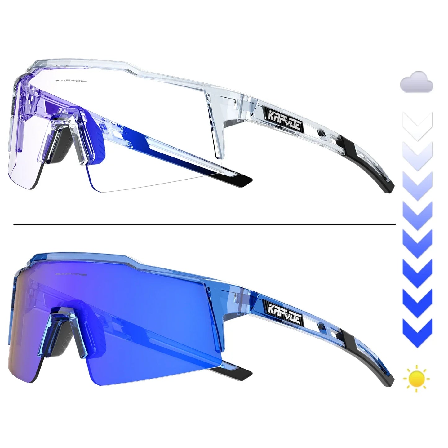 Photochromic Cycling Sunglasses for Men Women Bike Glasses Riding Driving UV400 Mountain Bicycle Goggles Eyewear Sports