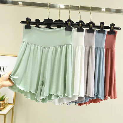 Modal Summer Shorts Sleep Bottoms Women Pure Color Casual Sleepwear Pants 2026 Loose Short Home Wide Leg Pants