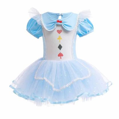 Round Yuan Girl Ballet Practice Dress Party Fancy TUTU Dress Elsa Anna Belle Alice Colorful Clothes Baby Girl Party Costumes