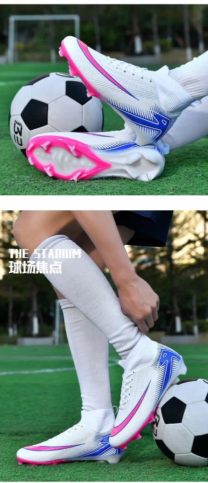 Men Football Boots Professional Soccer Cleats Non Slip Resistant Training Shoes Outdoor Match Sneakers Adult Teenagers Athlete