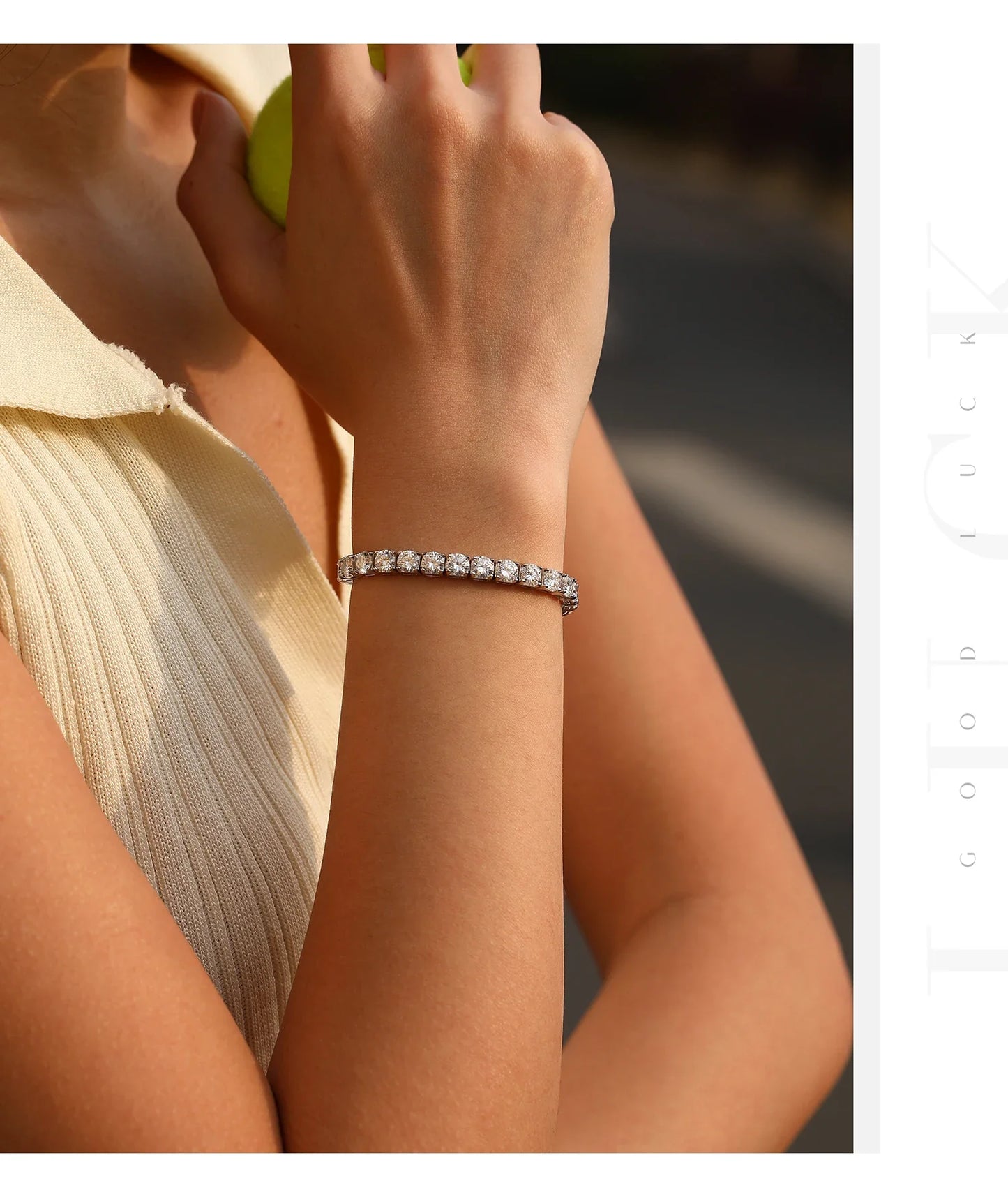 D Color VVS1 Moissanite Tennis Bracelet 925 Sterling Silver Single Classic Bracelets With Box for Women Man Fine Jewelry