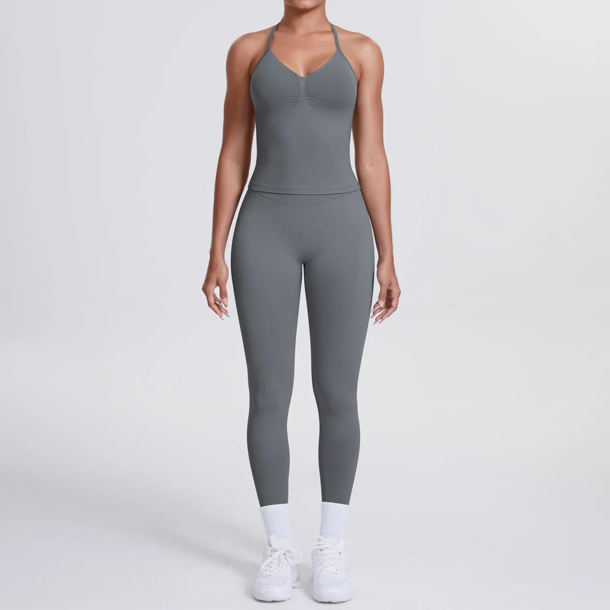 2 Piece Yoga Clothes Women Tracksuit Athletic Wear Pilates Fitness Suit Gym Workout Push Up Clothes Sports Bra Leggings Suit