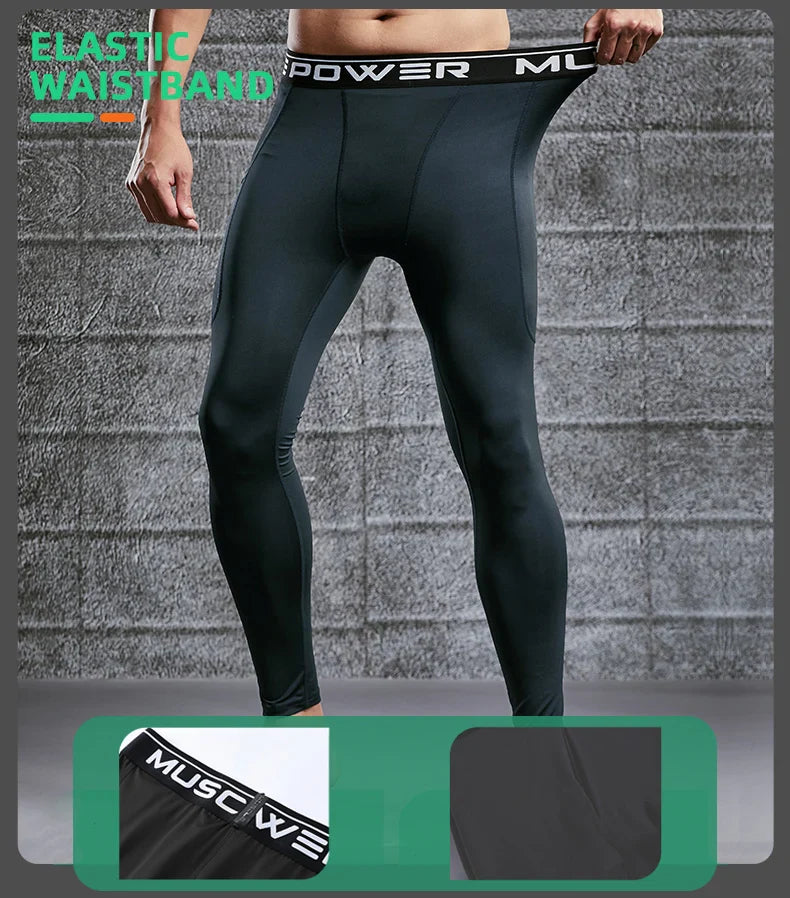 Gym Mens Fitness Running Sport Pants Athletics Tight Leggings Joggings Skinny Yoga Compression Trousers Sweatpants Dry Fit