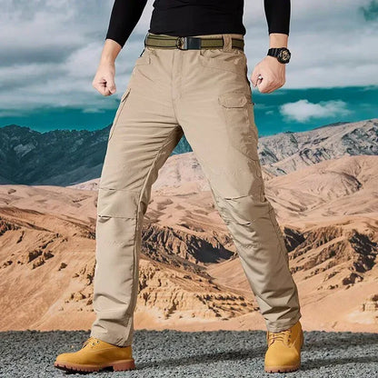 Men Casual Cargo Pants 2025 New Male Summer Tactical Wear Resist Quick Dry Outdoor Trousers Multi Pockets Hike Work Trousers