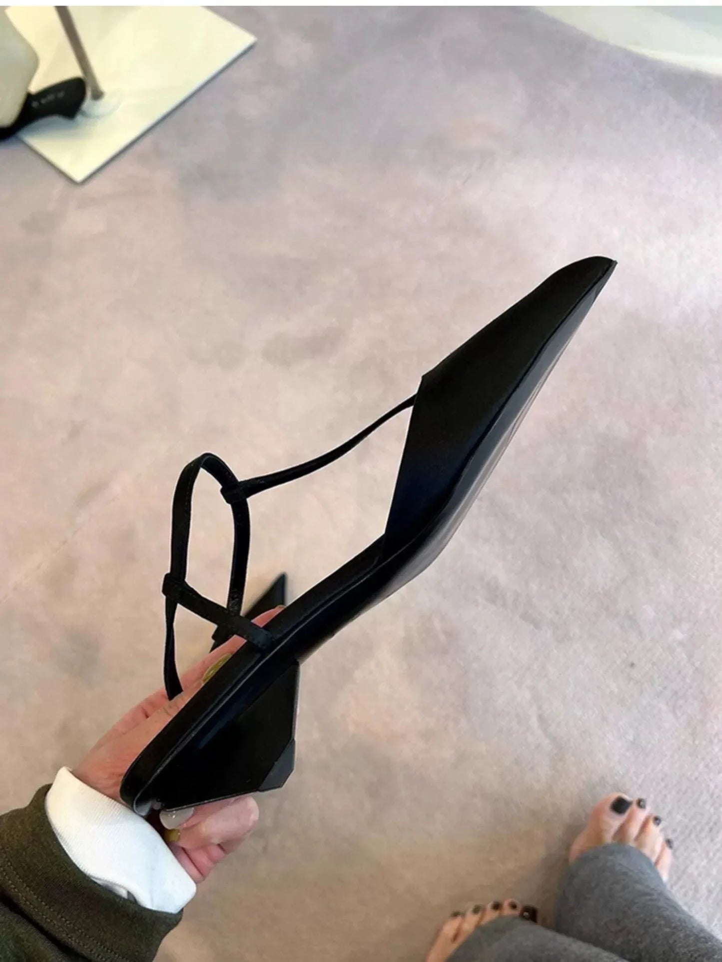 Sapatos Femininos de Salto Alto, Novos Sapatos Sexy de Salto Grosso com Bico Fino e Tira Traseira para Mulheres, Sandálias de Salto Alto para Vestidos de Festa