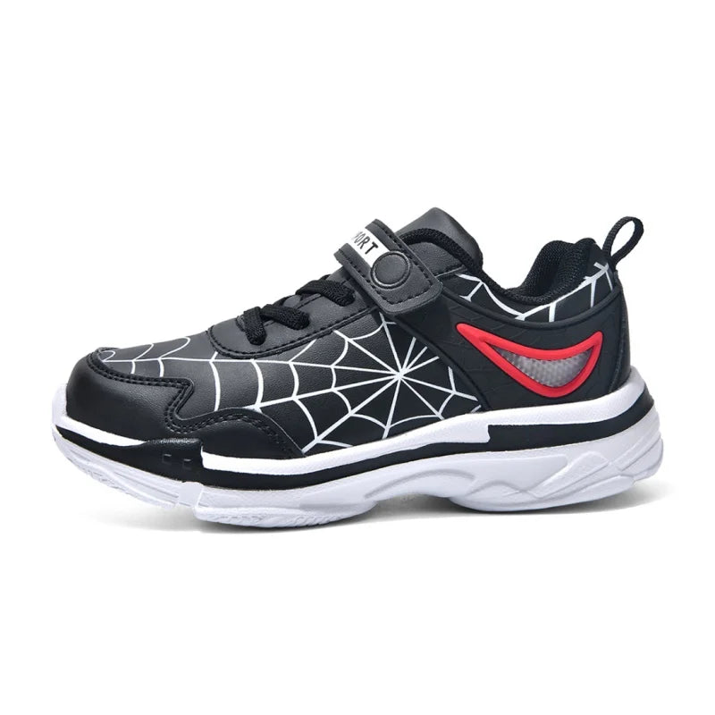 New children's shoes boys cartoon spider sneakers students casual light running shoes children's non-slip basketball shoes 26-38