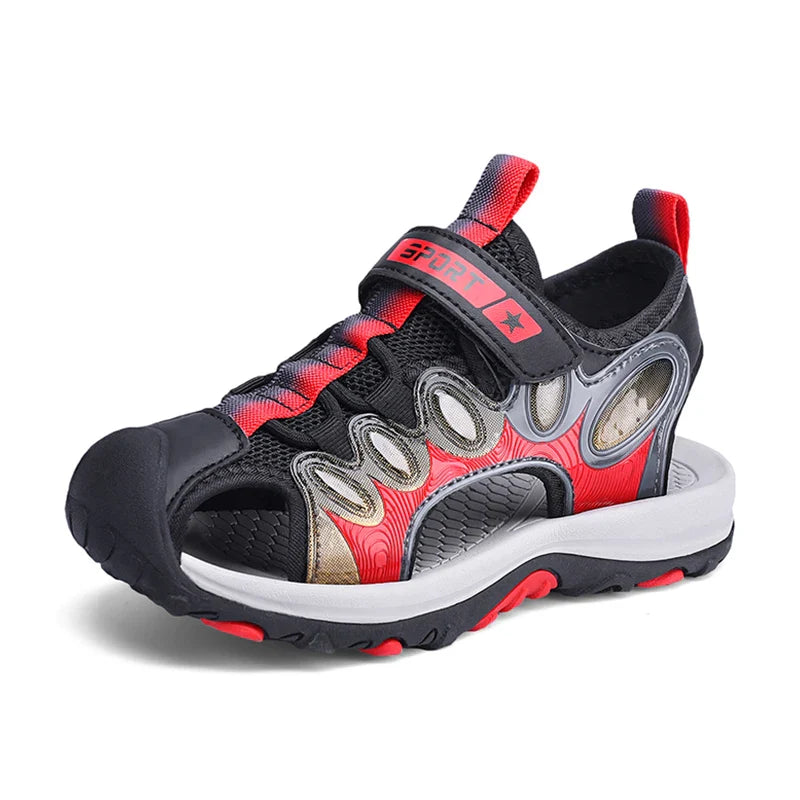 Summer Sport Sandals for Children's 5-16 Years Boys Breathable Anti-Slip Beach Water Shoes Outdoor Anti-Bump Walking Sandails