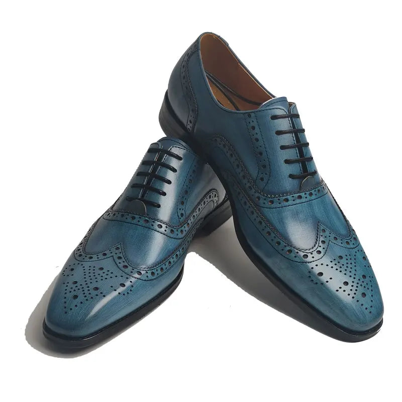 Wedding Men's Leather Shoes Genuine Leather Shoes High Quality Fashion Trendy Official Formal Leather Dress Shoes