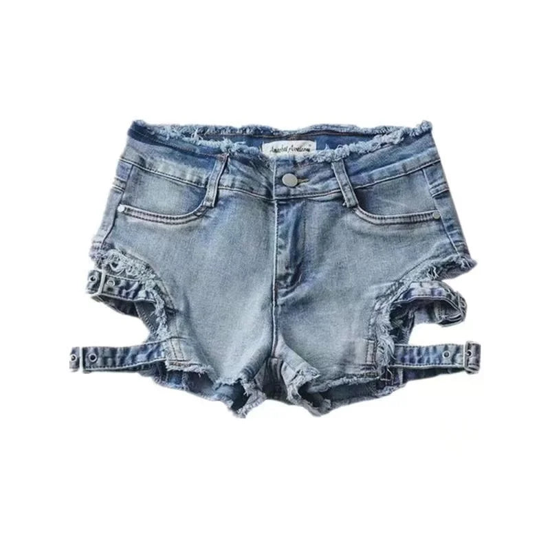Harajuku Women's jeans Shorts y2k Grunge Vintage streetwear beach jorts clothes 2000s Denim Hot Pants Japanese 2025 summer