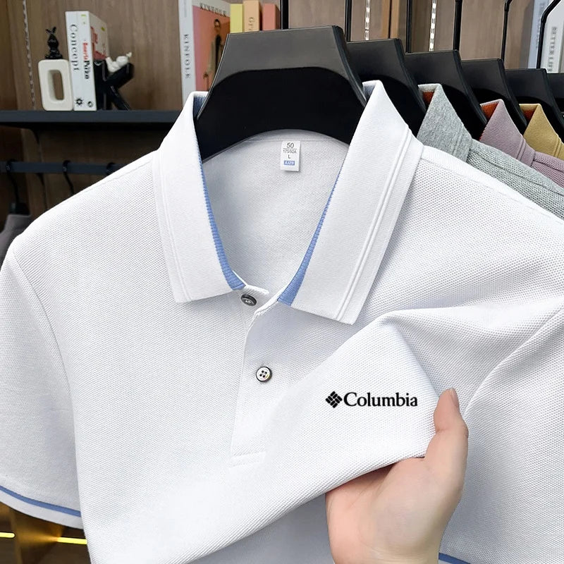 Summer hot search brand new 100% pure cotton comfortable polo shirt personalized men's letter embroidery best-selling short top