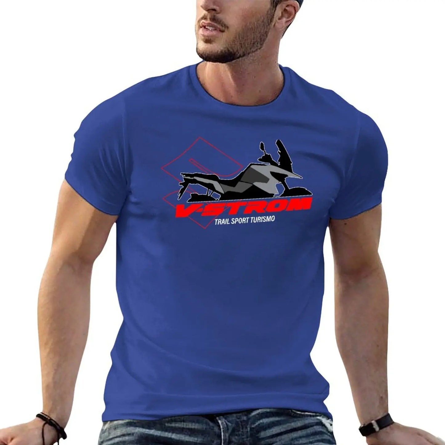 VSTROM TOURISM RED T-Shirt hippie clothes for a boy anime clothes cheap stuff vintage t shirt men