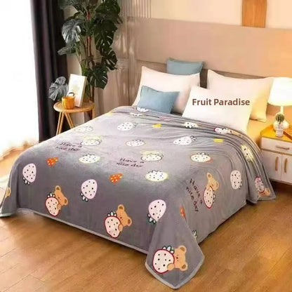 Thickened Velvet Blanket Children Single Double Person Fleece Coral Velvet Blanket Retail Coral Fleece Blanket Velvet Throw B...