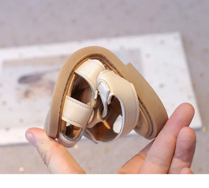 Girls Summer Sandals Toe-covered Anti-kick 2025 Brand New Children Flat Sandals Princess INS Hot Trend Toddler Clog Shoes I03055