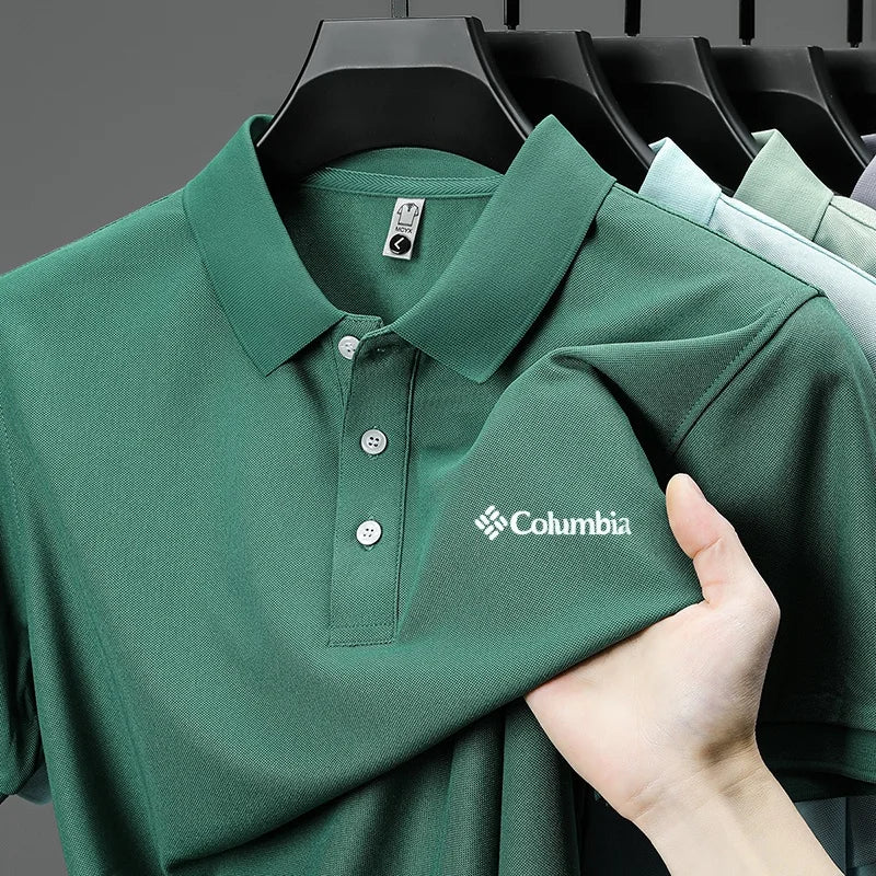 2026 new model men's golf short sleeves polo shirt lapel letter printing ventilate t-shirt business leisure exercise men's wear