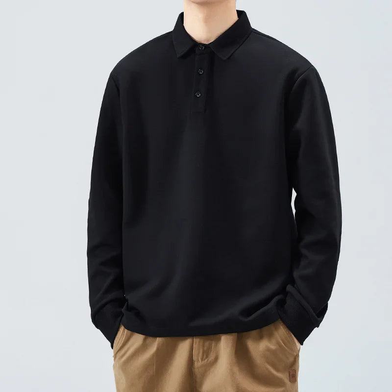 Plus Size Men Polo Shirts Autumn Winter Long Sleeve Polos 1XL-7XL 110-175kg Loose Oversized Tops Big Size Men Clothing 남자 폴로 셔츠