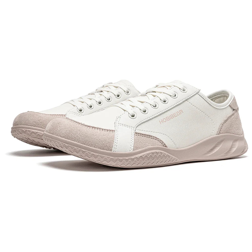 Women Men Barefoot Shoes Wide Toe Box Lightweight Sneakers Casual Color-Blocking Artificial Leather Walking Shoes