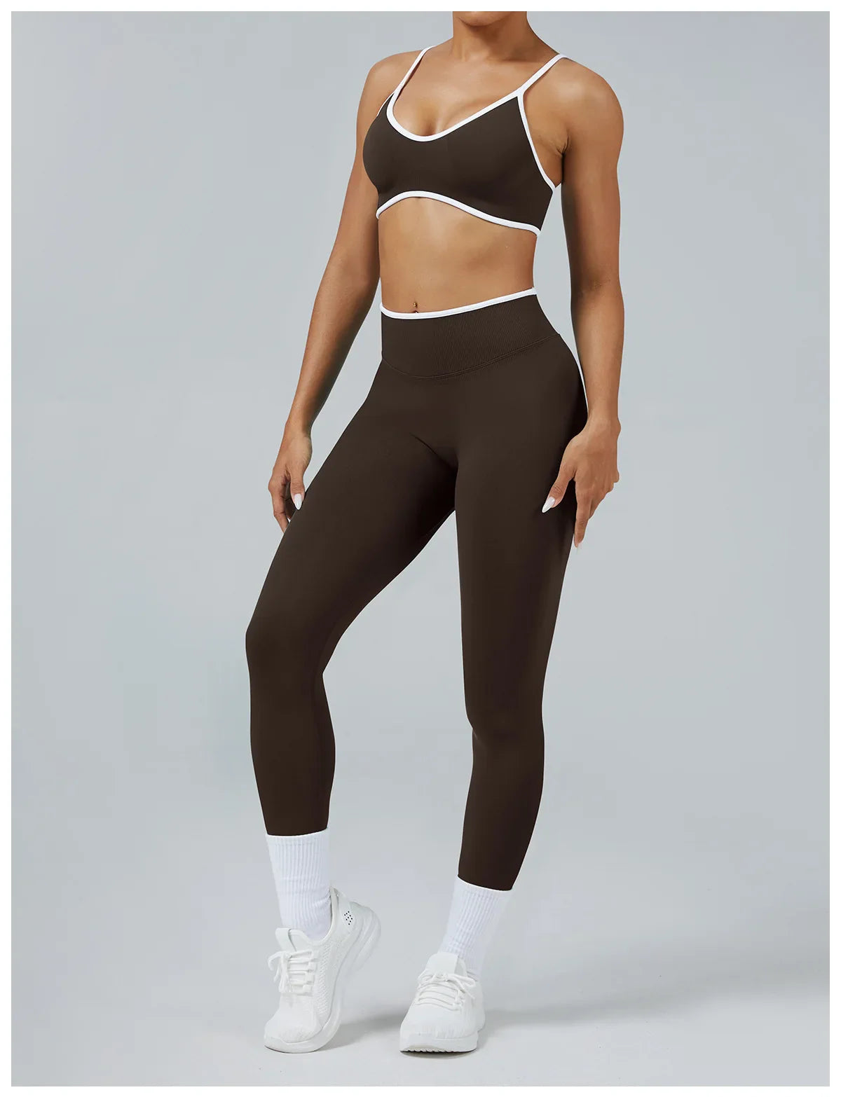 Seamless Yoga Set Women Gym Clothing Scrunch Bum Legging Sports Bras Padded Tank Top Workout Outfits Fitness Sportswear Suits