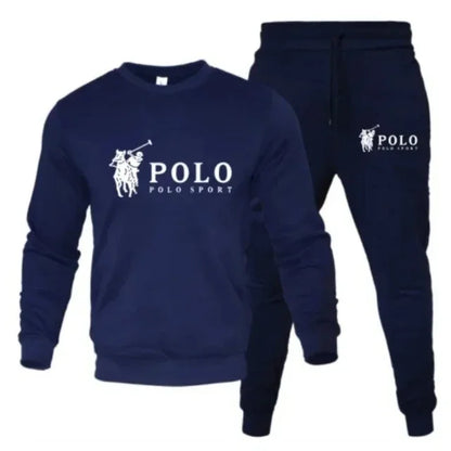 Men's autumn  winter set Round-neck sweatshirt and jogging pants Fashionable outdoor fitness and leisure for autumn and winter