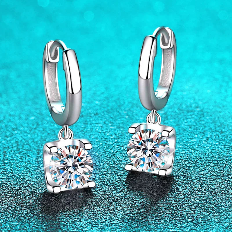 1-2CTTW 100% Real Moissanite Drop Earring for Women Classic Lab Created Diamond Ear Jewelry Sterling Silver 925 Wholesale