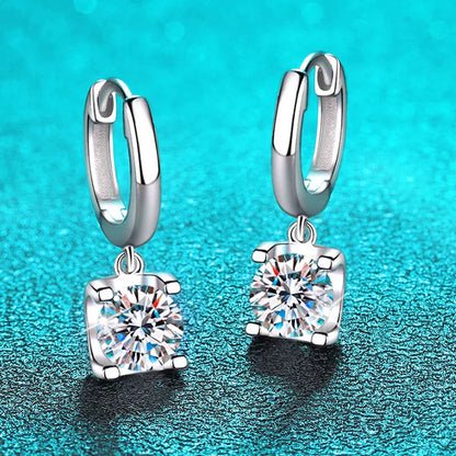 1-2CTTW 100% Real Moissanite Drop Earring for Women Classic Lab Created Diamond Ear Jewelry Sterling Silver 925 Wholesale