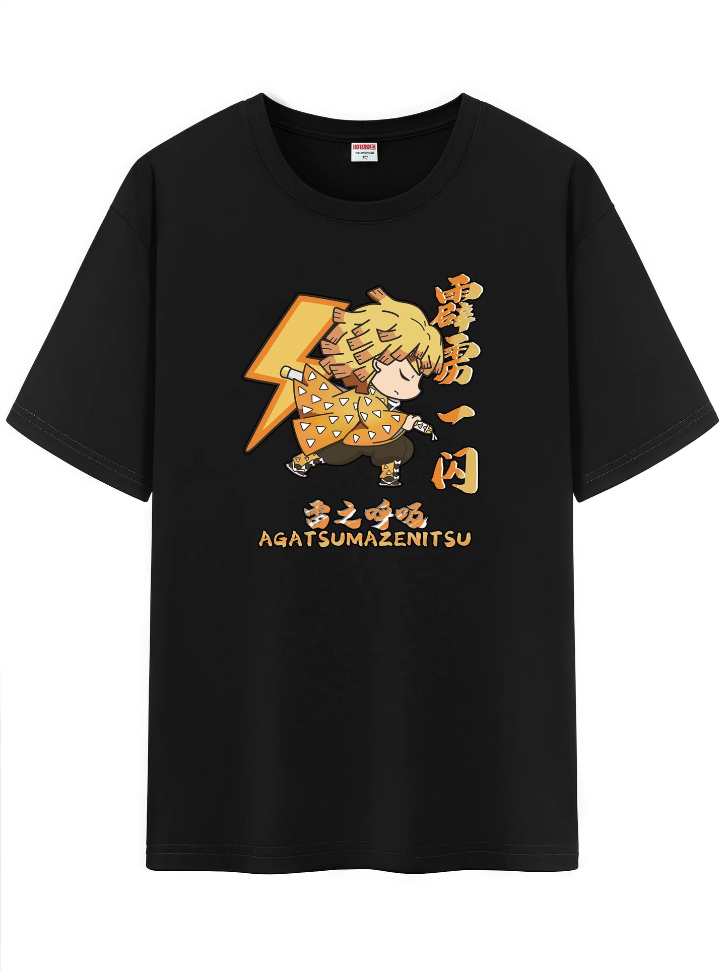 Unisex Japanese Anime Pattern T-Shirt,Demon Slayer Character Tanjirou Nezuko Graphic Short Sleeve Regular Fix Tee Shirt