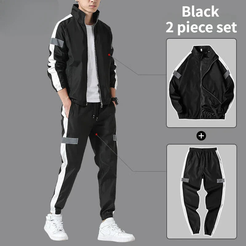 Sports Suit Men's Spring and Autumn Casual Running Sportswear Cardigan Casual Sweater Three-piece Suit