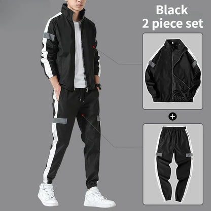 Sports Suit Men's Spring and Autumn Casual Running Sportswear Cardigan Casual Sweater Three-piece Suit
