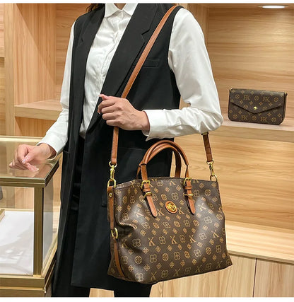 Ladies' light luxury handbag 2025 new high-end designer fashion retro handbag shoulder bag large capacity crossbody bag tote bag