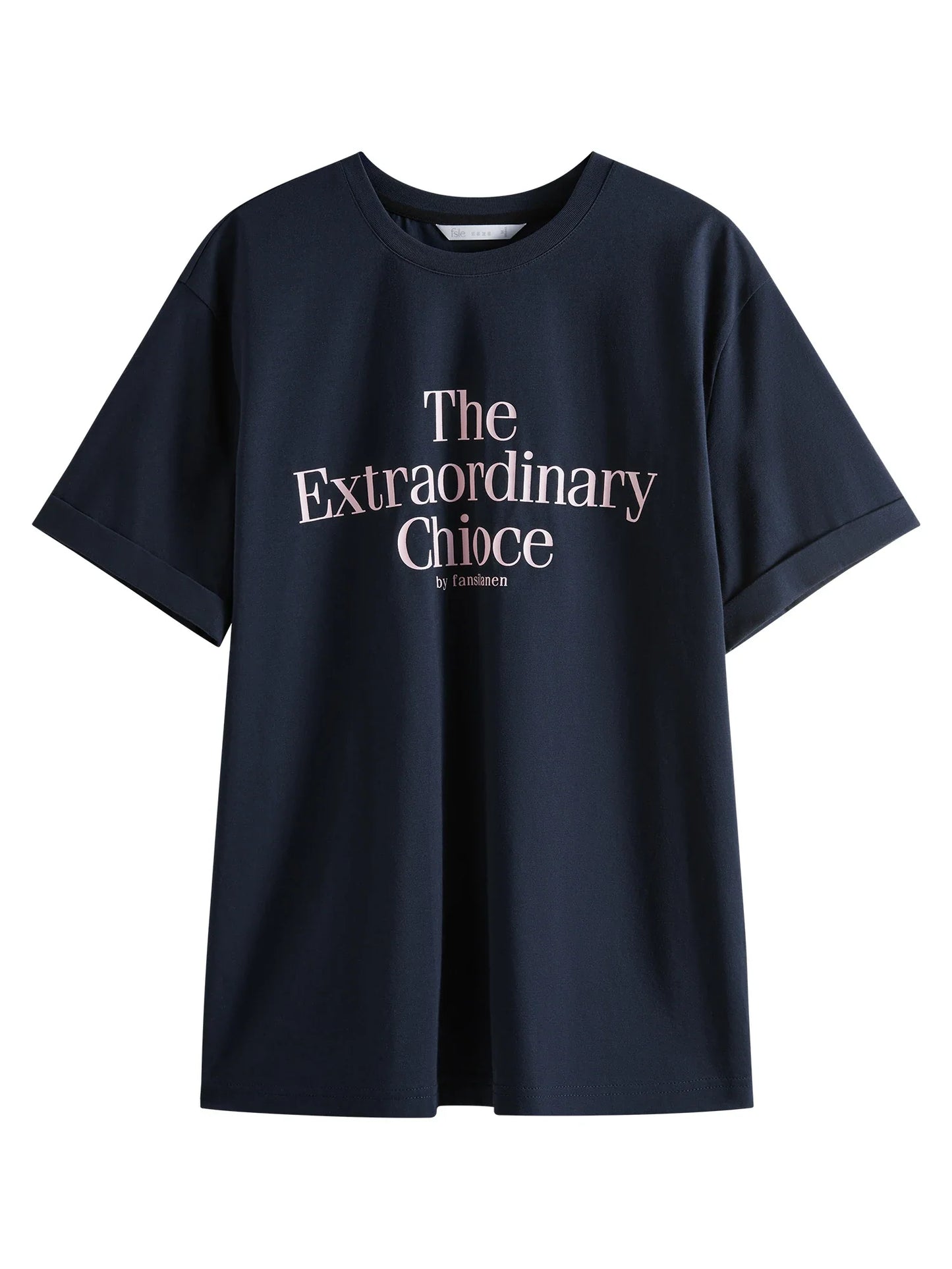 Round Neck Casual All-match Letter Short-sleeved T-shirt for Women 2025 Summer Vacation Season Fashionable Top 25FS12211