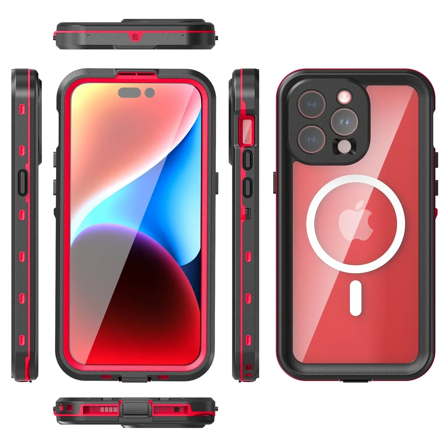 Hot sales 360 full coverage shockproof dustproof IP68 professional waterproof phone case for iPhone15pro 13 14promax 15