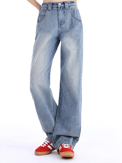 Women High Waist Jeans Female High Street Denim Pants