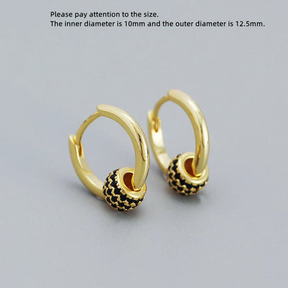 925 Sterling Silver Earring Zircon Sun Flower Ear Ring Geometric Style Water Drop Ear Bone Cute Temperament Woman Girl Ear Jewel