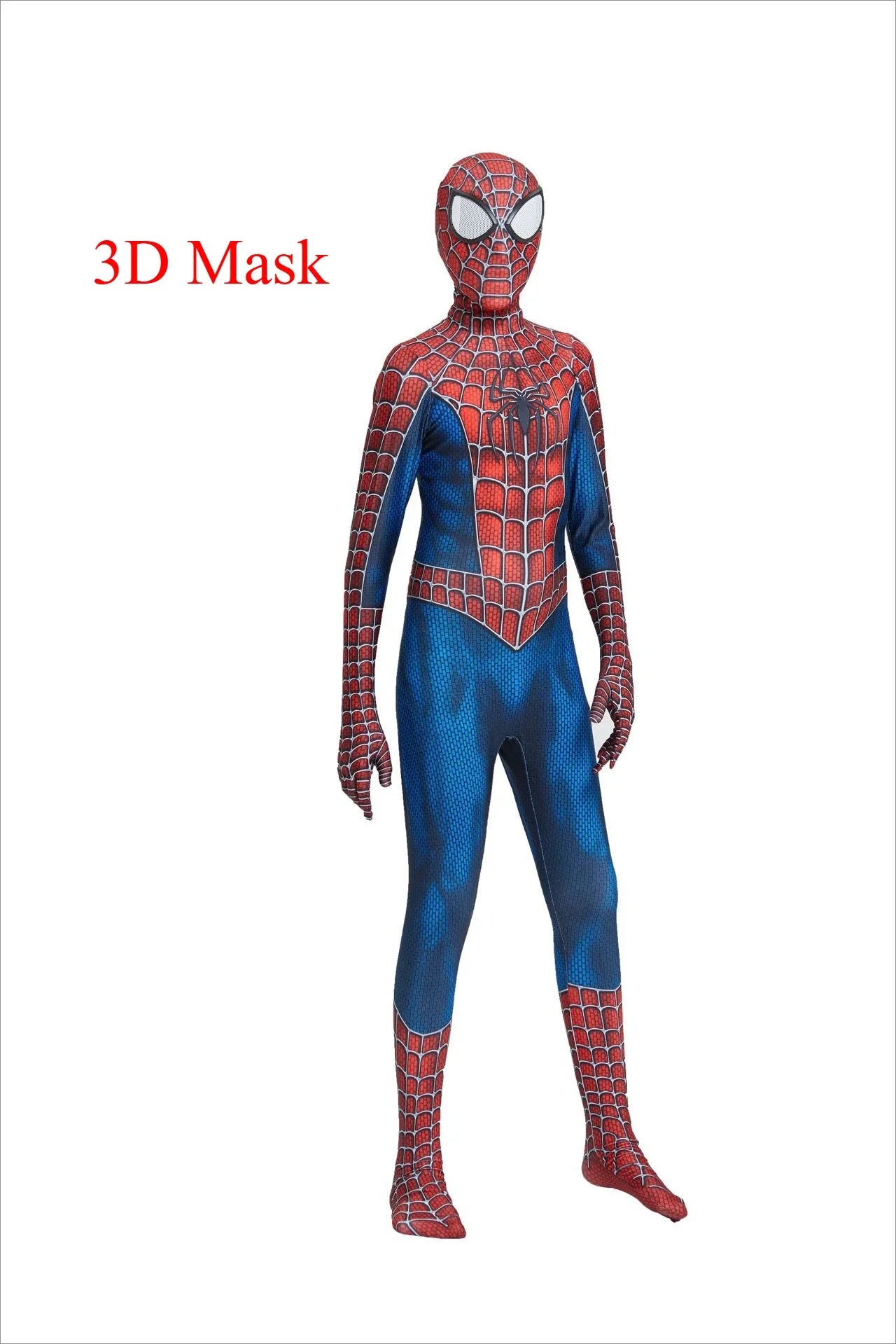 3D Mask Costume for Kid Adult Miles Morales Spider-Man Cosplay Bodysuit Halloween Carnival Superhero Full Body Zentai Jumpsuit